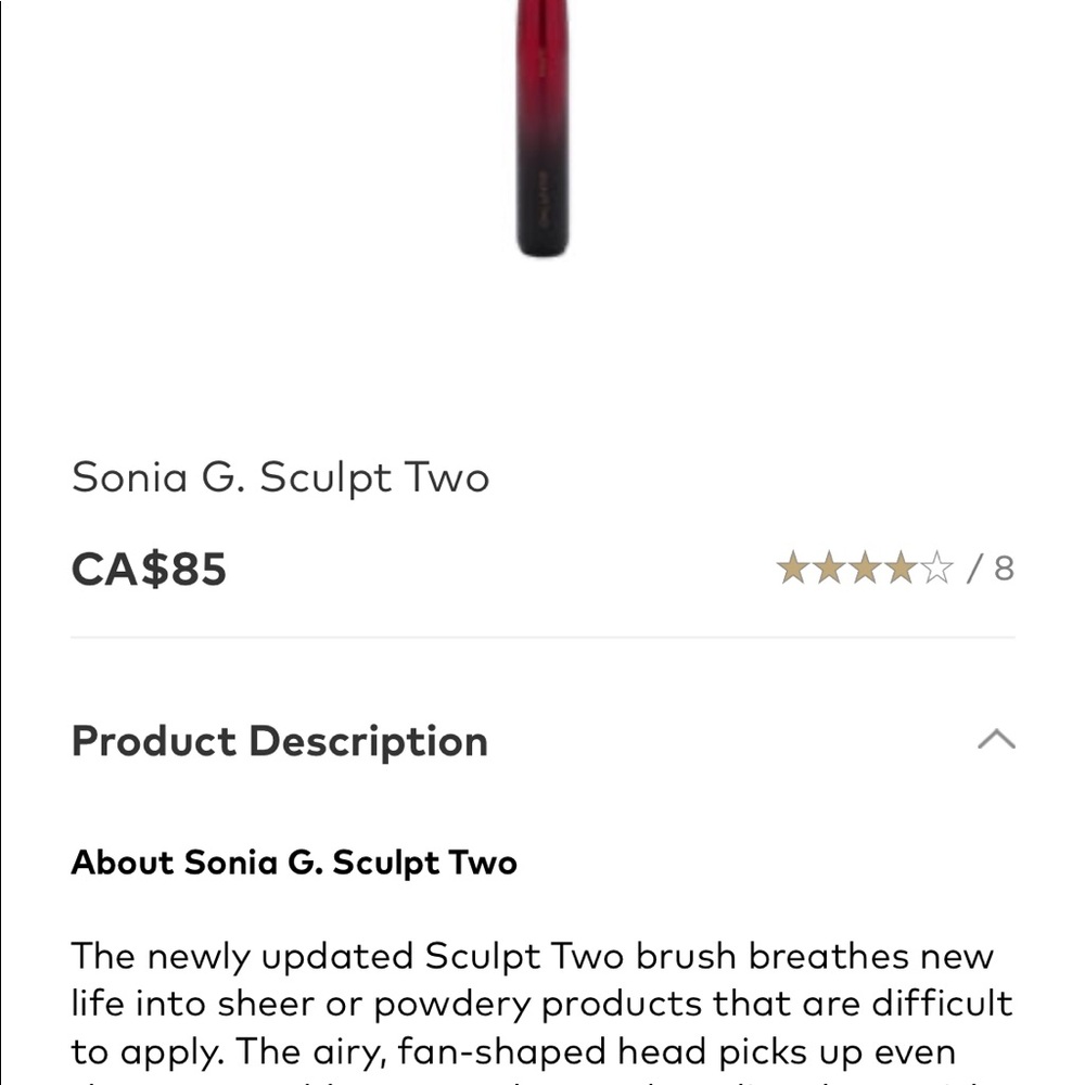 (SOLD) Sonia G Makeup brushes. Value of $300 CAD - Picture 5 of 6